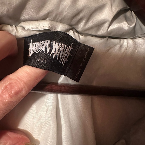 Dolls Kill Darker Waves grey Frequency Puffer Jacket size M - Picture 4 of 4